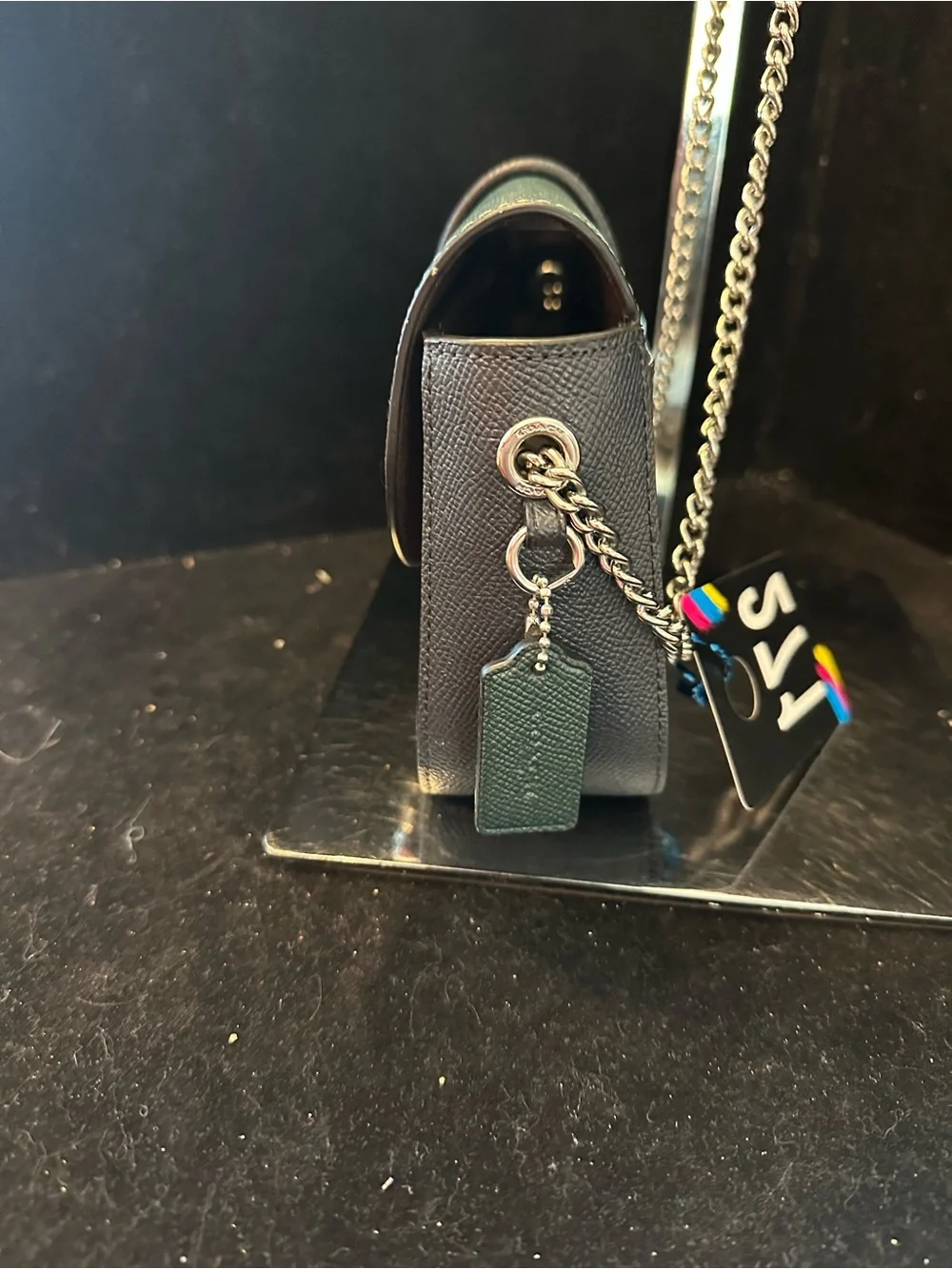 Coach #271 Gemma Crossbody  Bag  in Colorblock  with Crystal Apple 🍏 Buckle
